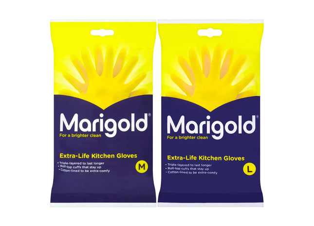 Marigold Extra Life Kitchen Gloves, 6 Pack