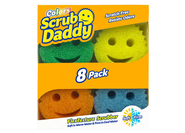 Scrub Daddy FlexTexture Scrubber, 8 Pack