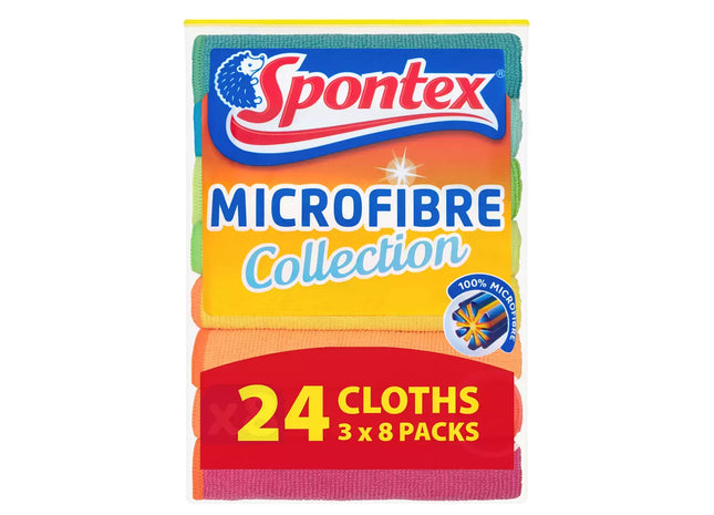 Spontex Microfibre Cloths, 24 Pack