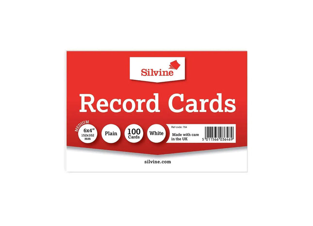Silvine record cards 152x101mm