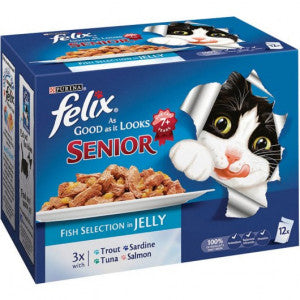 Felix Pouch Agail Senior Gij Fish Multipack Mvp 12x100g | Nestle Purina Petcare (UK) Ltd