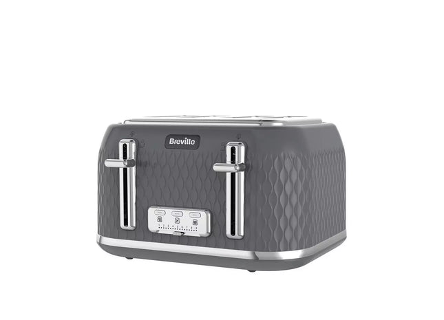 Breville VTR013 Curve 4 Slice Toaster - Grey and Chrome