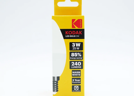 Kodak Bulb LED Candle B22 BC Warm 3W/25W x6