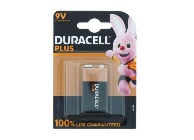 Duracell 9V Plus 100% Power 1PK x6