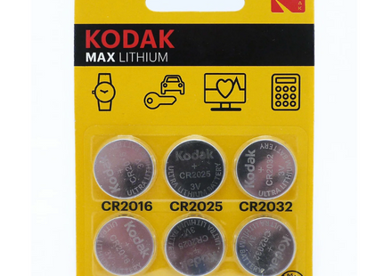 Kodak Ultra Lithium Battery Coin x6