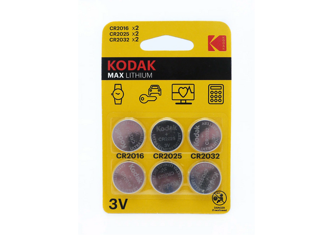 Kodak Ultra Lithium Battery Coin x6